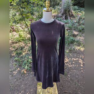 Vintage BCBG Paris Purple Long Sleeve Crew Neck Sheath Dress Size Small
